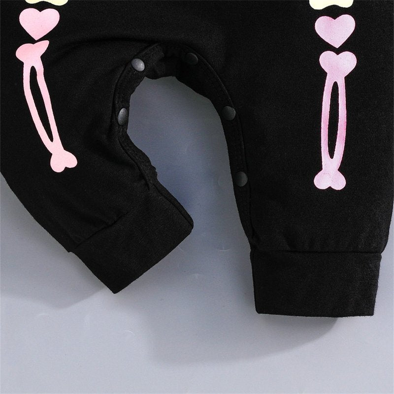 Pink Baby Skeleton Jumpsuit with Wings & Hat 18-24 Months Halloween Costume