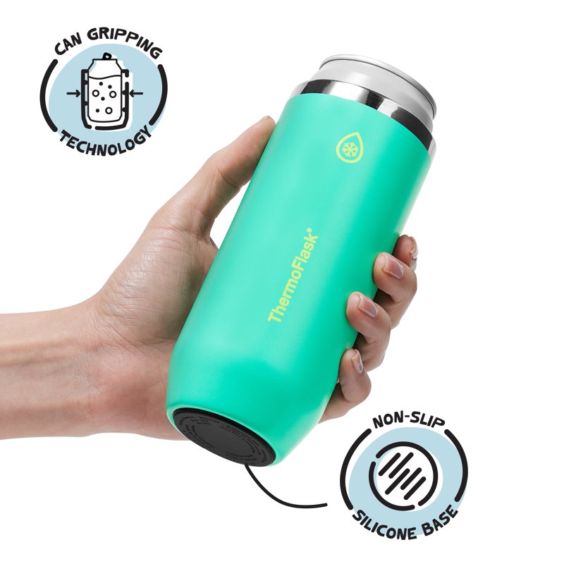 12 oz Slim Insulated Can Cooler & Cup - Screamin' Green