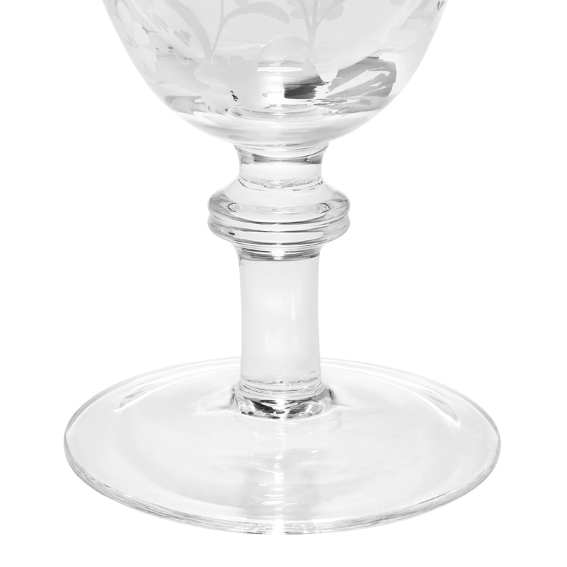 14-Ounce Glass Goblet Set - Vintage Inspired Design, Clear, Set of 4