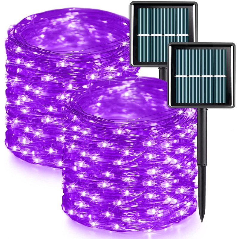 Multicolor Solar Fairy Lights Outdoor Waterproof 4 Pack 33ft 100 LED String Lights - 8 Modes