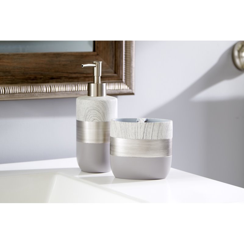 Liselotte Lotion and Soap Dispenser - 14.9 oz, Modern Silver Finish