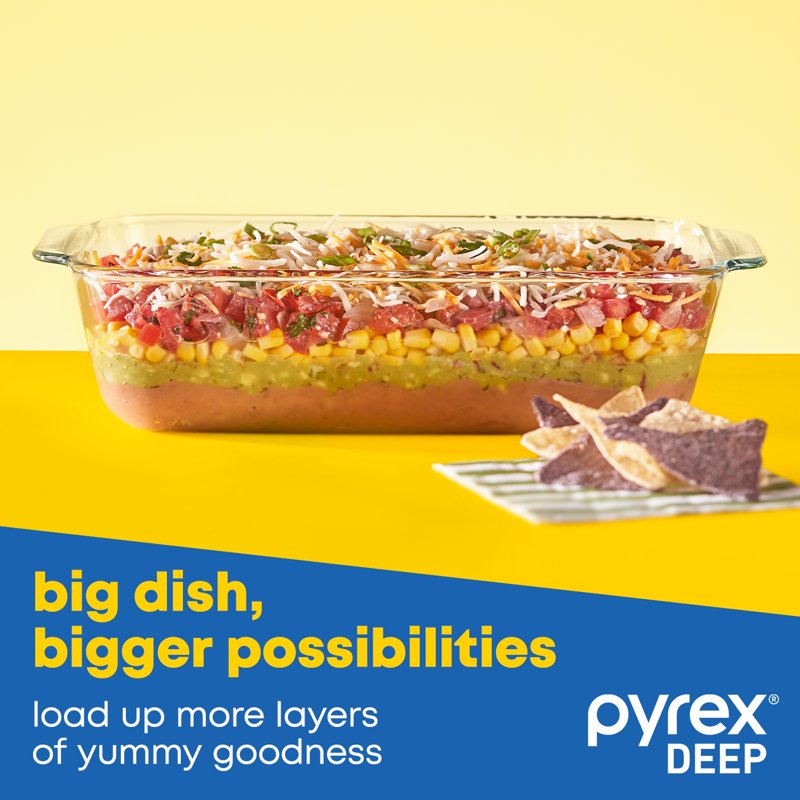 9" x 13" Deep Baking Dish with Sage Lid - Clear Glass