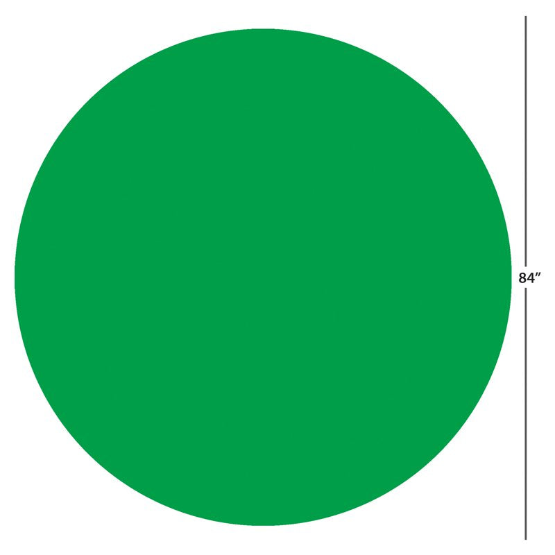 84-Inch Green Round Plastic Table Cover - Single Use