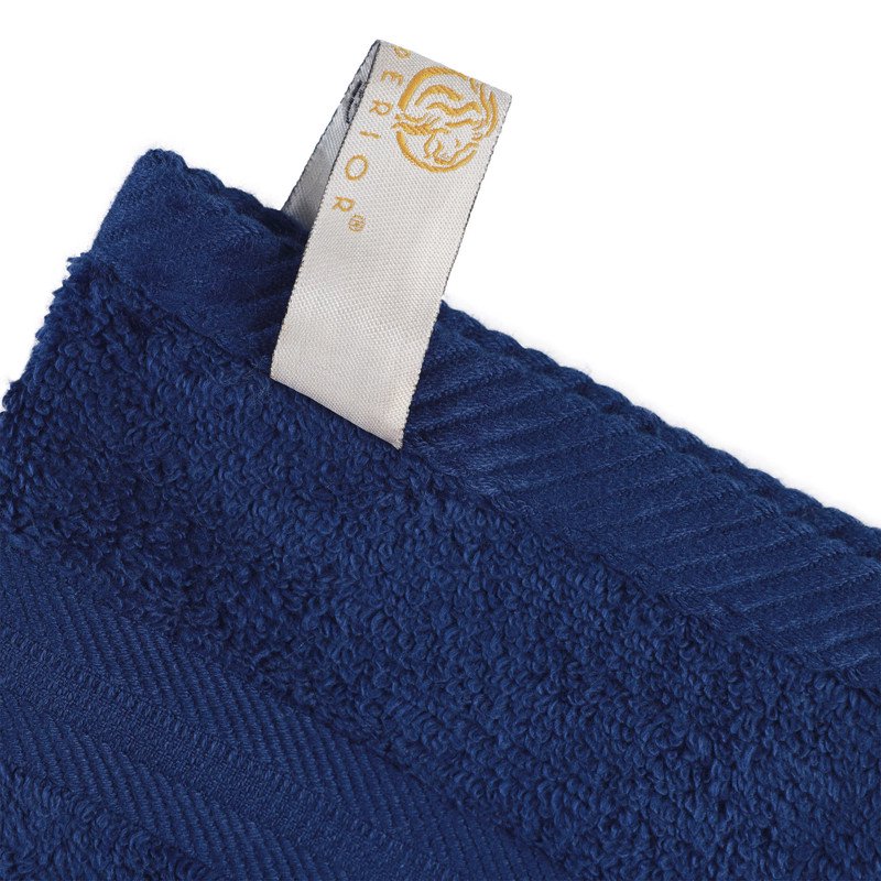 Navy Blue 12-Piece Cotton Towel Set - Soft, Quick Dry, Zero Twist