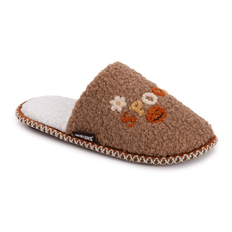 Women's Punch Needle Slippers - Spooky Season L (9-10) Halloween Novelty Slippers