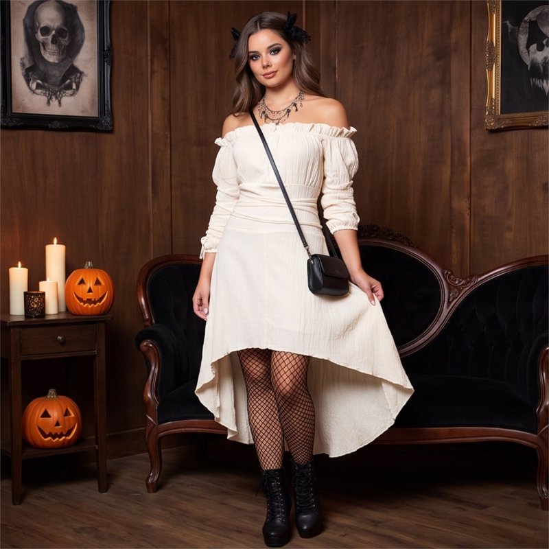 Gothic Vampire Costume Dress for Women Halloween Renaissance Cosplay