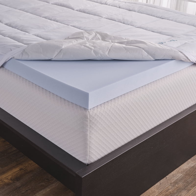 Full Size Serene Foam Mattress Topper with Outlast Cover - 3 Inch Comfort