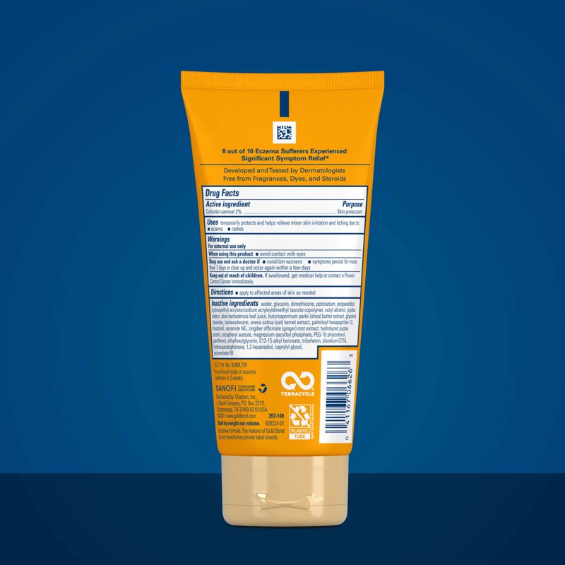 Medicated Eczema Relief Cream with 2% Colloidal Oatmeal, 5.5 oz.