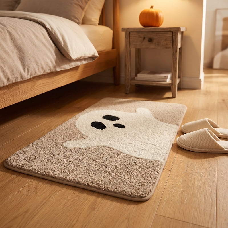 WWC Halloween Ghost Door Mat 32x20 Inch Non Slip Entryway Rug - Fall Decor - Ghost-K