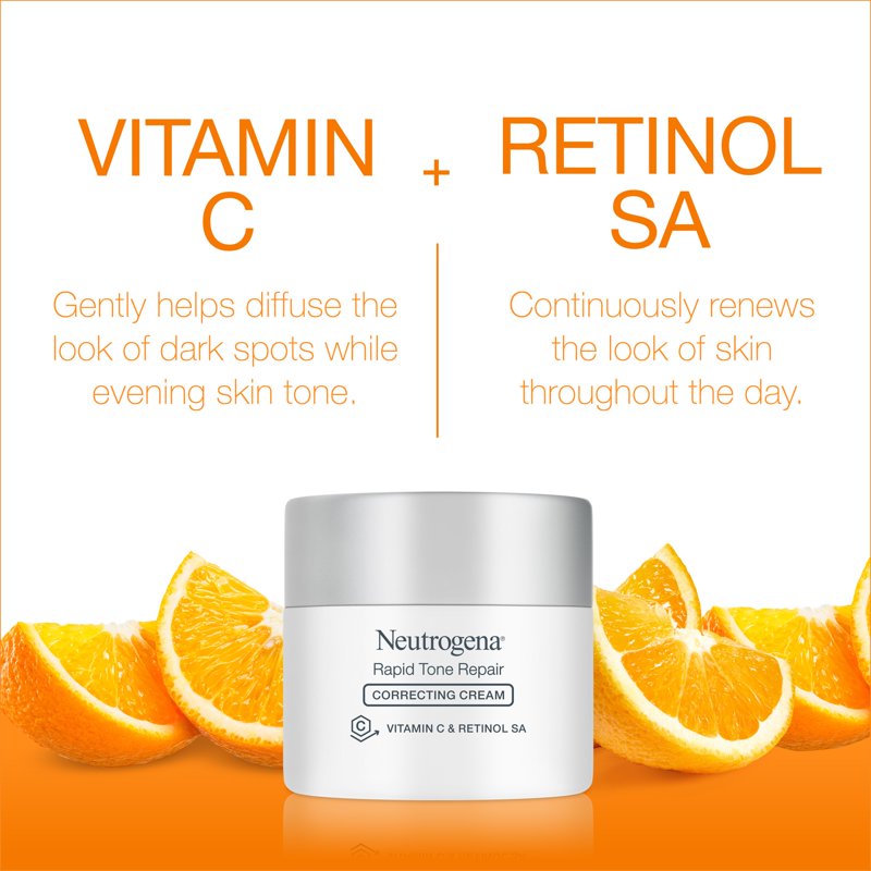 Retinol and Vitamin C Face Cream for Dark Spots and Anti-Aging, 1.7 oz