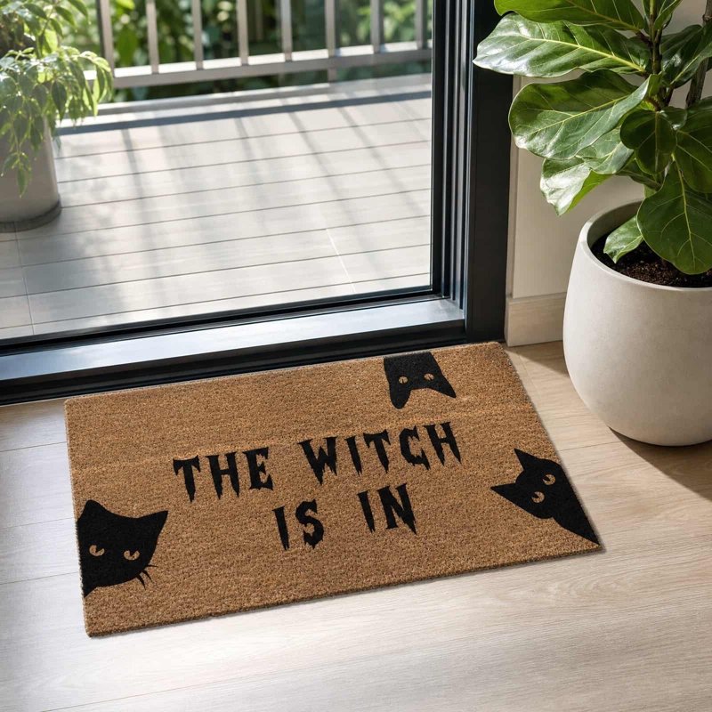 Halloween Witch Quote Doormat 23.6x15.7in Entryway Rug - Spooky & Playful Design - Variation of THIS listing
