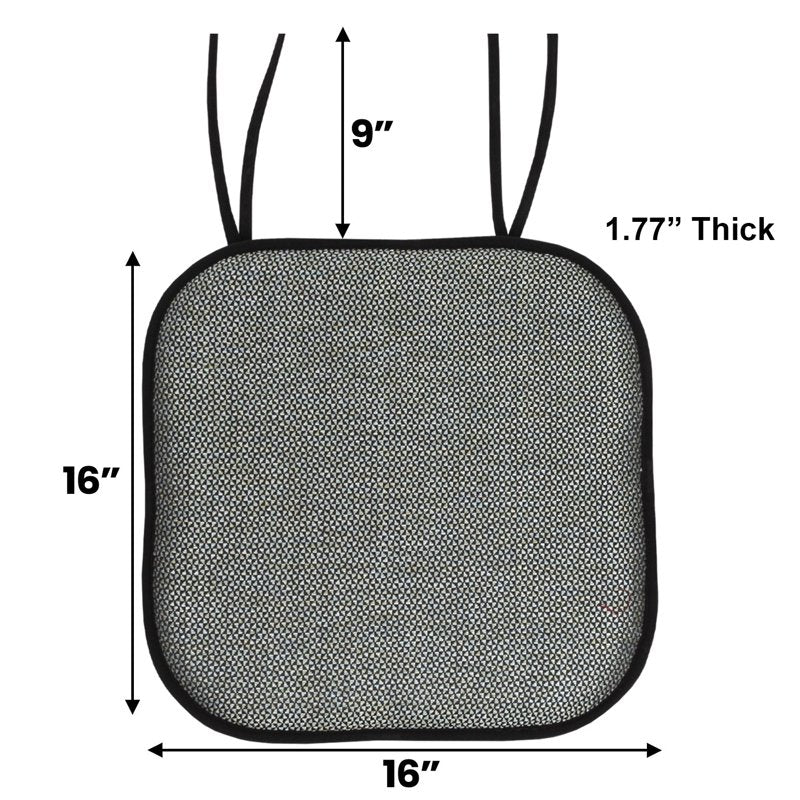 16" x 16" Black and Sage Blue Chair Pad Cushions - 6 Pack