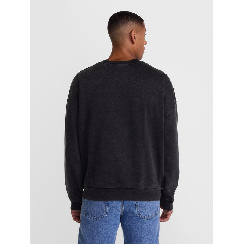 Men's Halloween Web Geometry Graphic Long Sleeve Sweatshirt - Black Soot M Variation