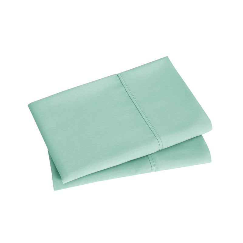 Mainstays Microfiber Pillowcase Set - Green Mint, Standard/Queen, 2 Piece