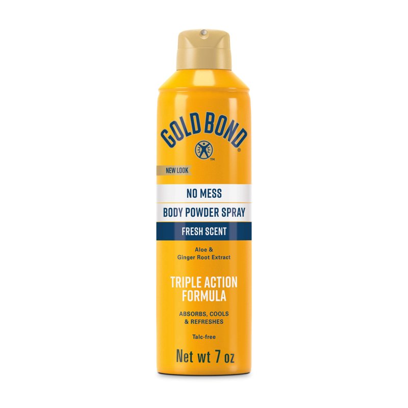 Talc-Free Body Powder Spray - Fresh Scent - 7 oz - 4 Pack