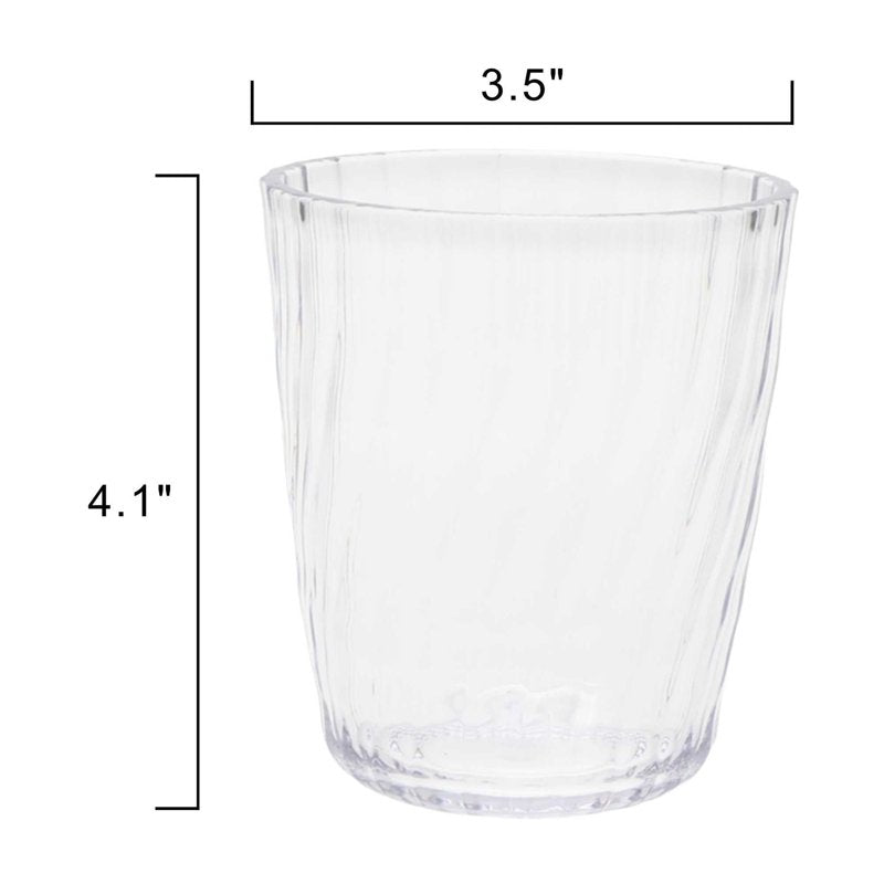 14-Ounce Clear Acrylic Short Swirl Tumbler - Single