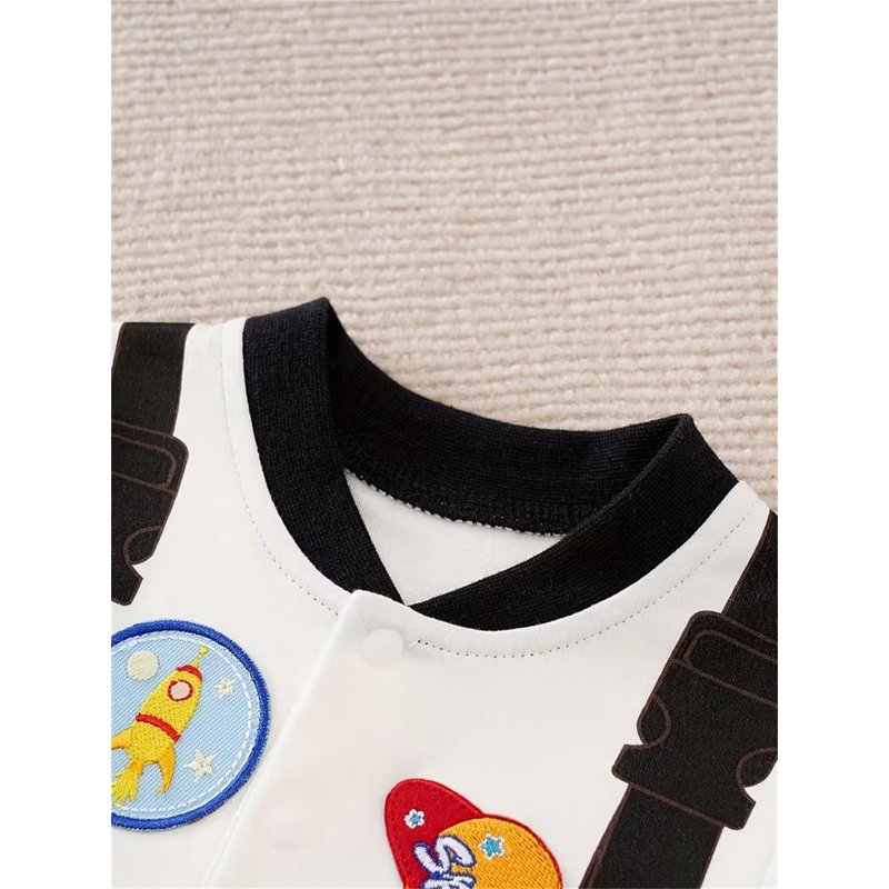 Baby Astronaut Costume 100% Cotton Jumpsuit for Newborn Boy - 6-9 Months Variation