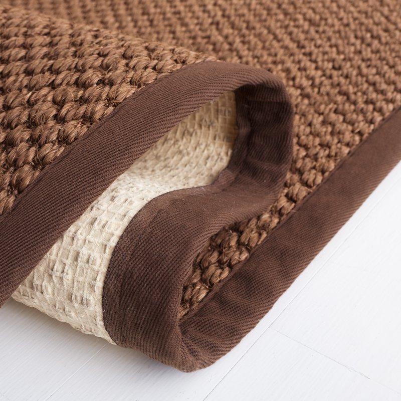 Safavieh Natural Fiber Charlene Bordered Runner Rug - 2' x 8', Chocolate