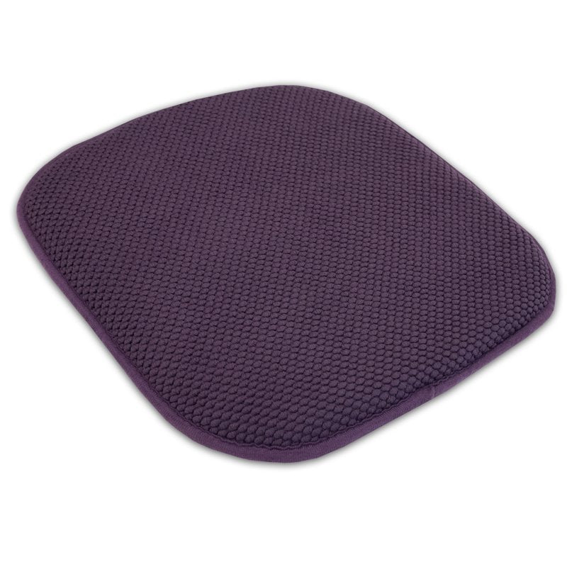 Memory Foam Non-Slip Chair Pad - 16" x 16" - 12-Pack, Eggplant