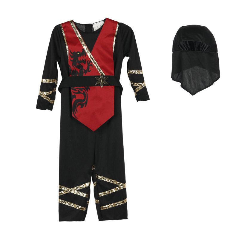 Toddler Dragon Ninja Costume 3T-4T Halloween Dress Up - Stealthy Warrior Outfit