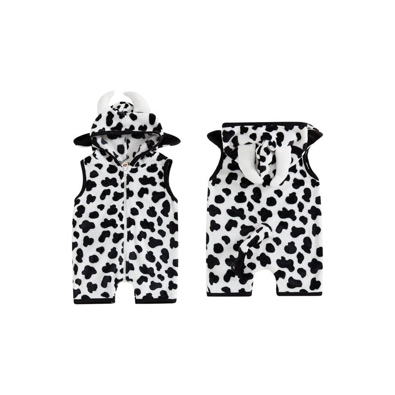 Colorful Toddler Cow Costume Jumpsuit for 6-12 Months Halloween Animal Cosplay