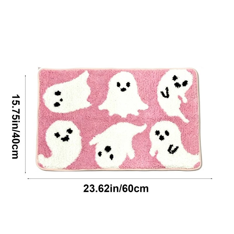 Halloween Door Mat - Ghost G Design 24x16 Inch Non-Slip Entryway Rug
