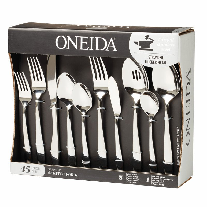45-Piece Mirror Stainless Steel Flatware Set - Service for 8