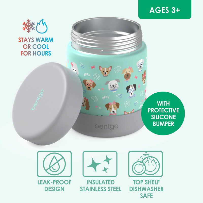 Stainless Steel Food Jar for Kids - 11 fl oz - Puppy Love