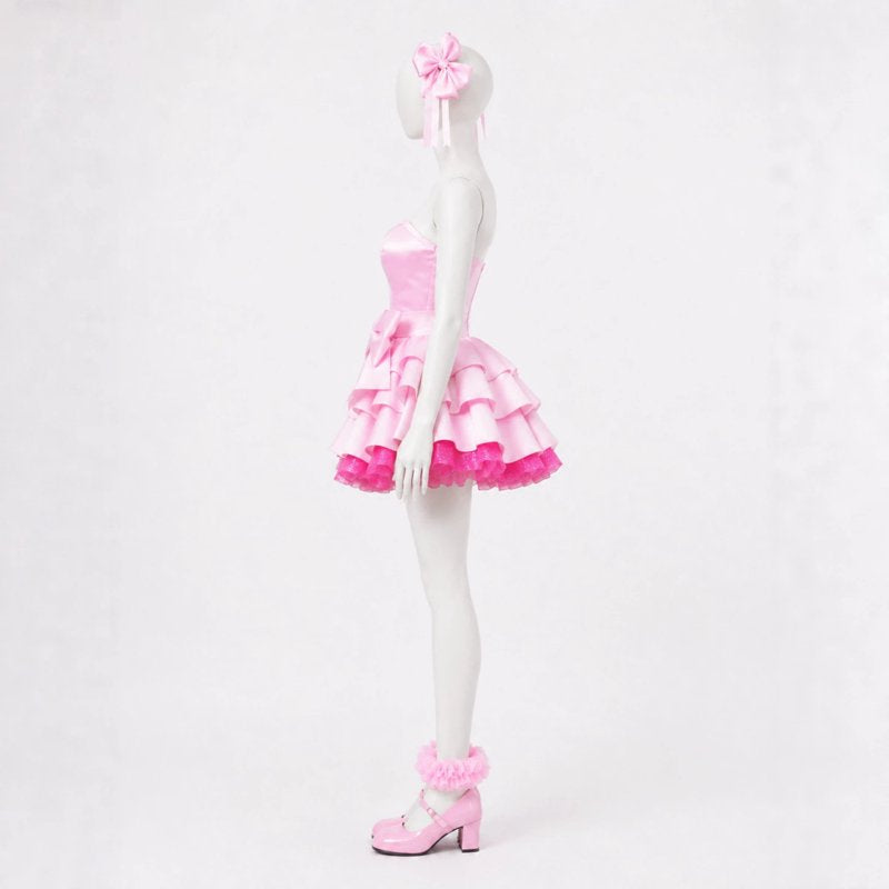 Pink Anime Vampire Costume for Women - Gothic Cosplay Dress, Size M