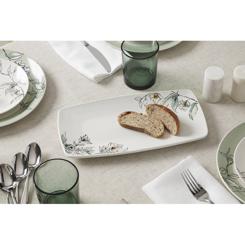 Botanica Porcelain Hors d'Oeuvres Serving Tray - Elegant Design