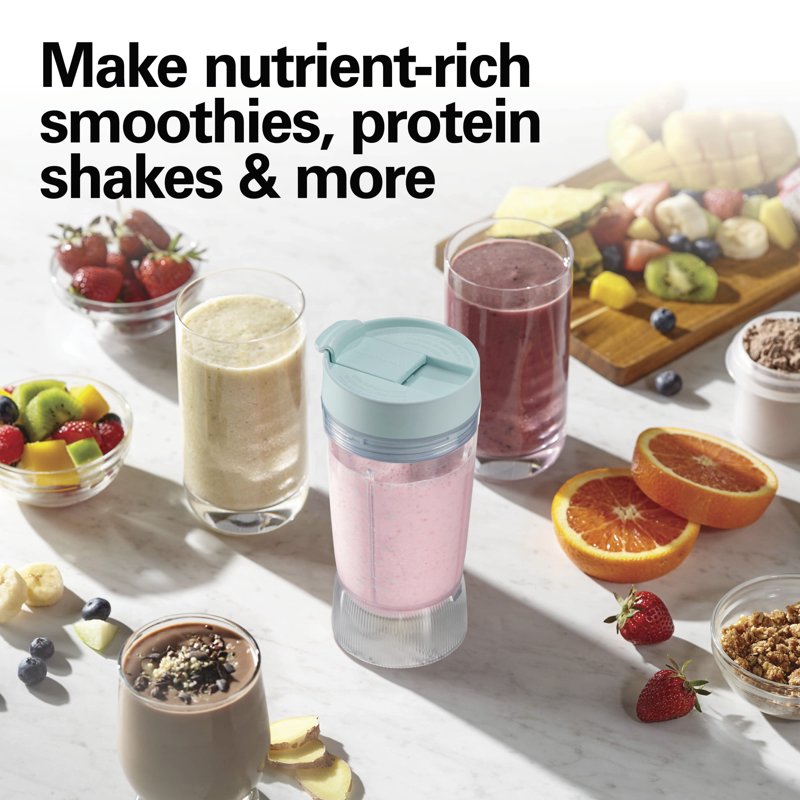 Portable 300W Personal Blender with 14 oz BPA-Free Jar - Ice Blue