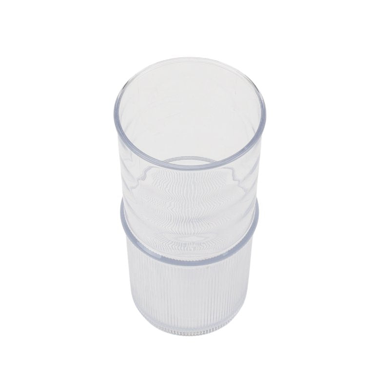 21 oz Clear Ribbed Tritan Tumbler Set - 2 Pack