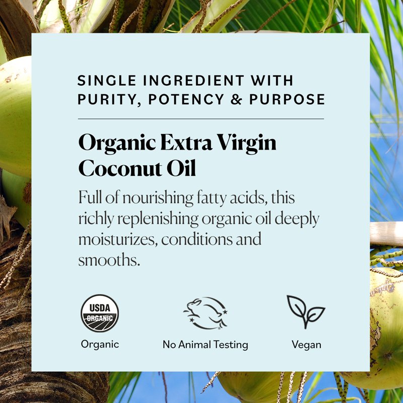 Organic Extra Virgin Coconut Oil for Hair and Skin - 16.9 fl oz