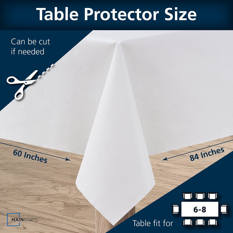 PEVA Table Pad 60x84" - Heavy Duty Table Protector with Flannel Backing