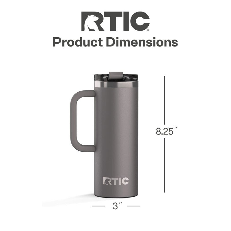 20 oz Insulated Travel Mug with Leak-Resistant Lid - Graphite