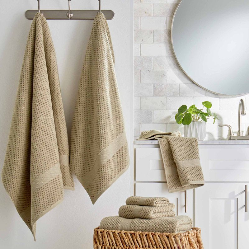Better Homes & Gardens Soft Cotton Popcorn Textured Hand Towel - Almond Biscuit