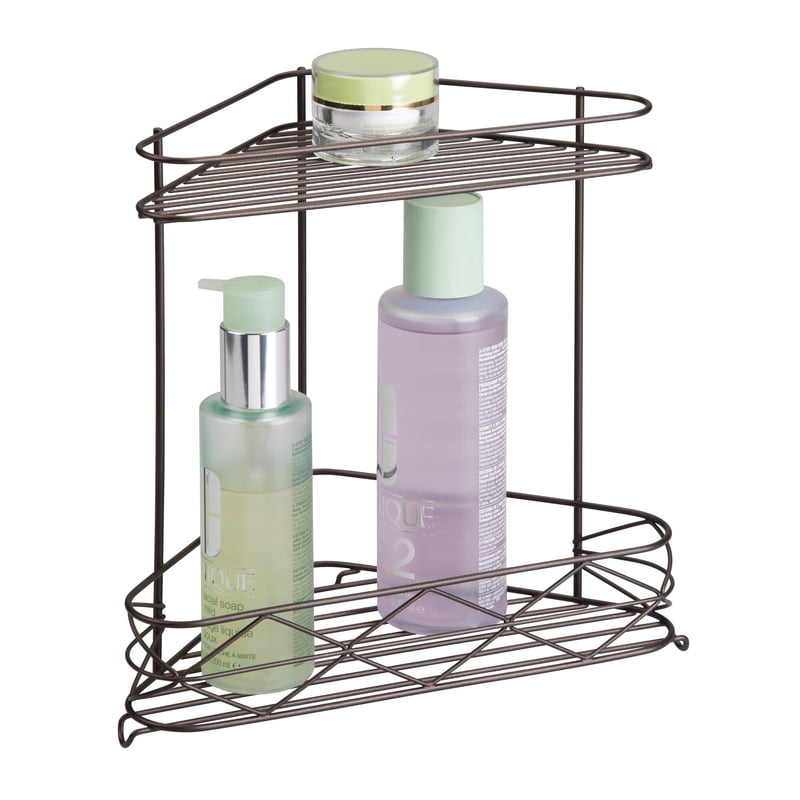 Corner Shower Organizer Shelf - Bronze, 10.75 x 6.5 x 10.6 Inches, Single