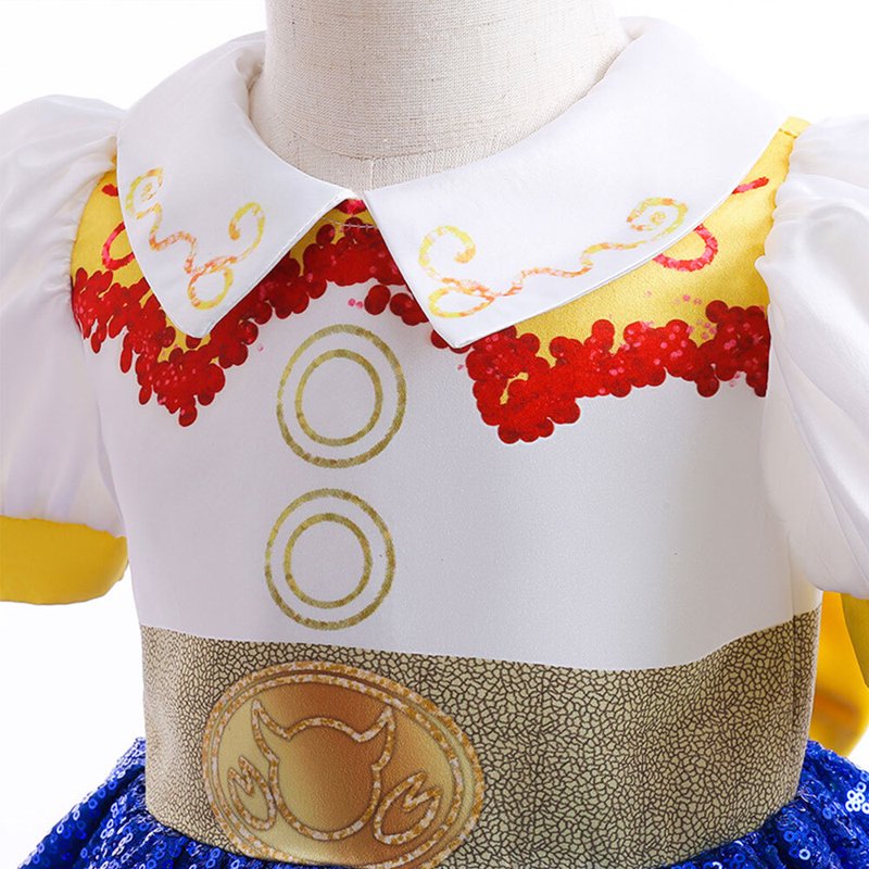 Toddler Girls Western Cowgirl Costume Dress with Headband 1-7T - Princess Halloween Outfit