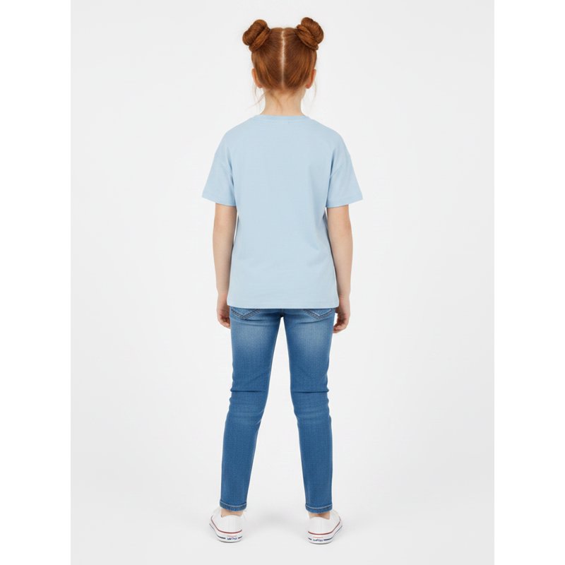 Girls' Lilo & Stitch Graphic Tee with Short Sleeves - Stitch Stickers Variation