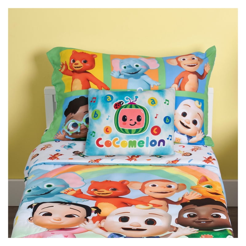CoComelon Toddler Squishy Pillow - Tie-Dye Blue, 12x15 Inches - Kids Cuddle Plush Toy