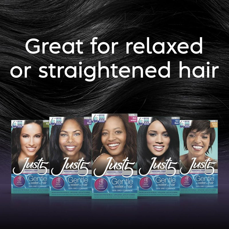 5-Minute Permanent Hair Color for Women - Ammonia-Free Black