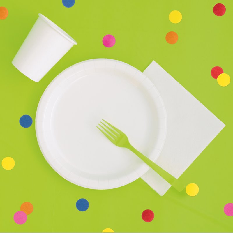 Rectangular Plastic Table Covers - Green, 54 in x 108 in, 3 Count - Single