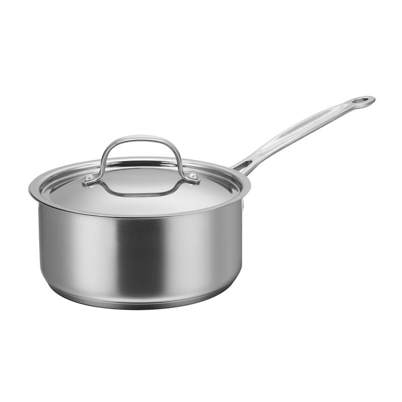 2-Quart Stainless Steel Saucepan with Cover - Induction Compatible