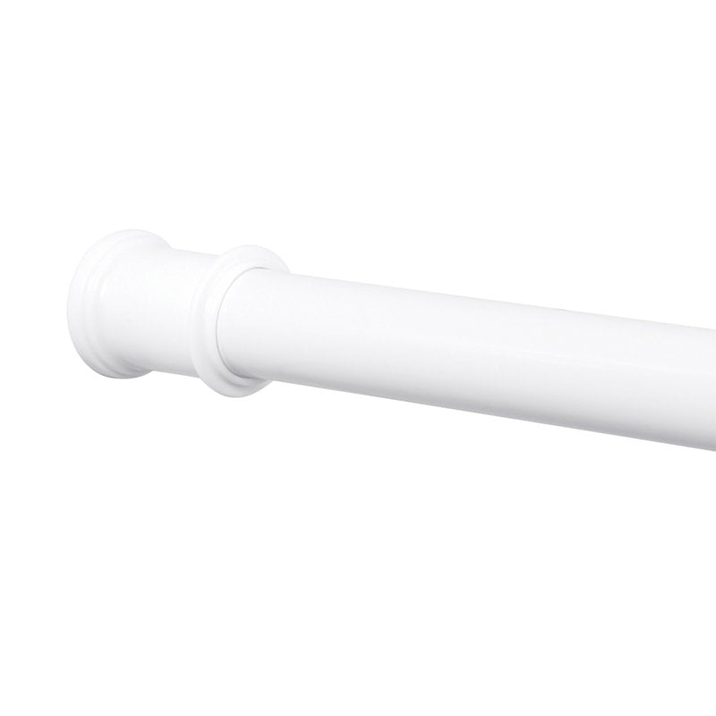 Adjustable Tension Shower Curtain Rod - No-Drill, 36-60 Inches, White