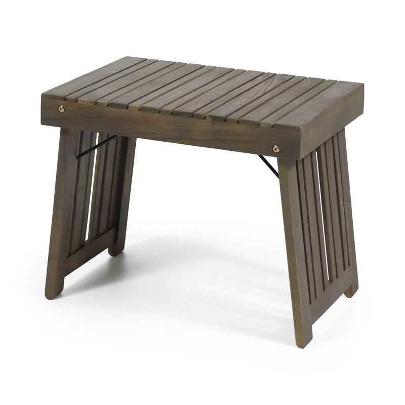 Outdoor Folding Side Table with Slat Design - Multiple Colors