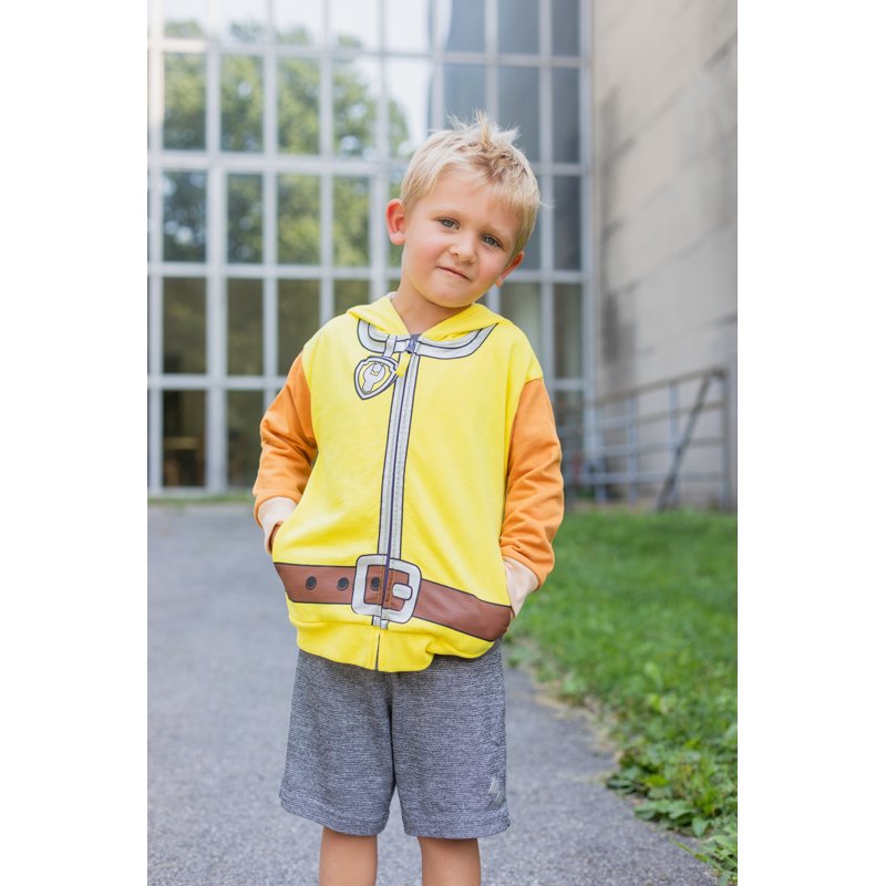Paw Patrol Rubble Toddler Boys Fleece Zip-Up Hoodie - Size 7-8