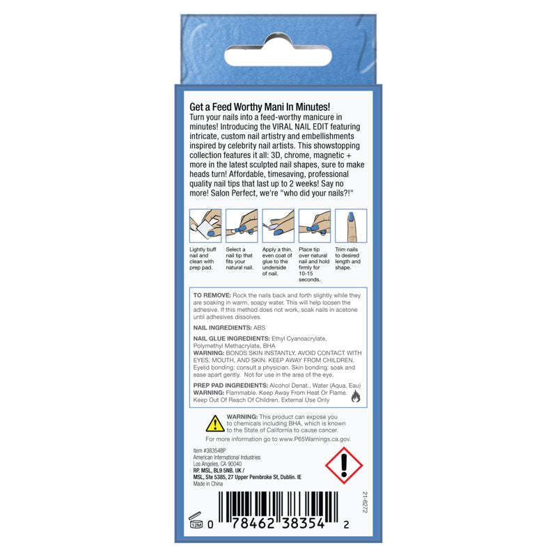 Viral Nail Edit Press-On Nails - Lemon Medium Almond, 30 Nails