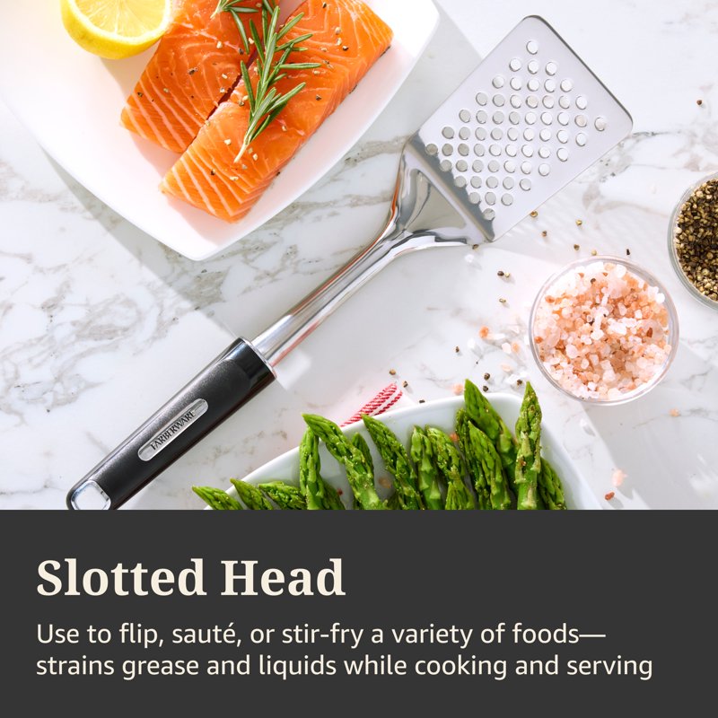 Stainless Steel Slotted Turner for Kitchen - Dishwasher Safe