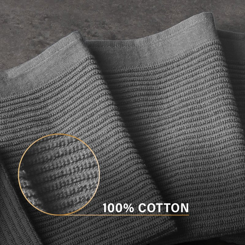 Bar Mop Kitchen Towels, Gray, 4 Pack Set - Single