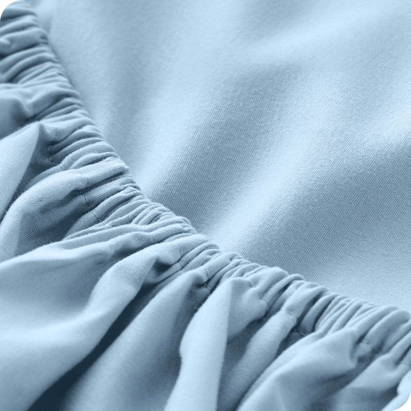 King Light Blue Microfiber Sheet Set - Wrinkle Resistant Deep Pocket Bedding